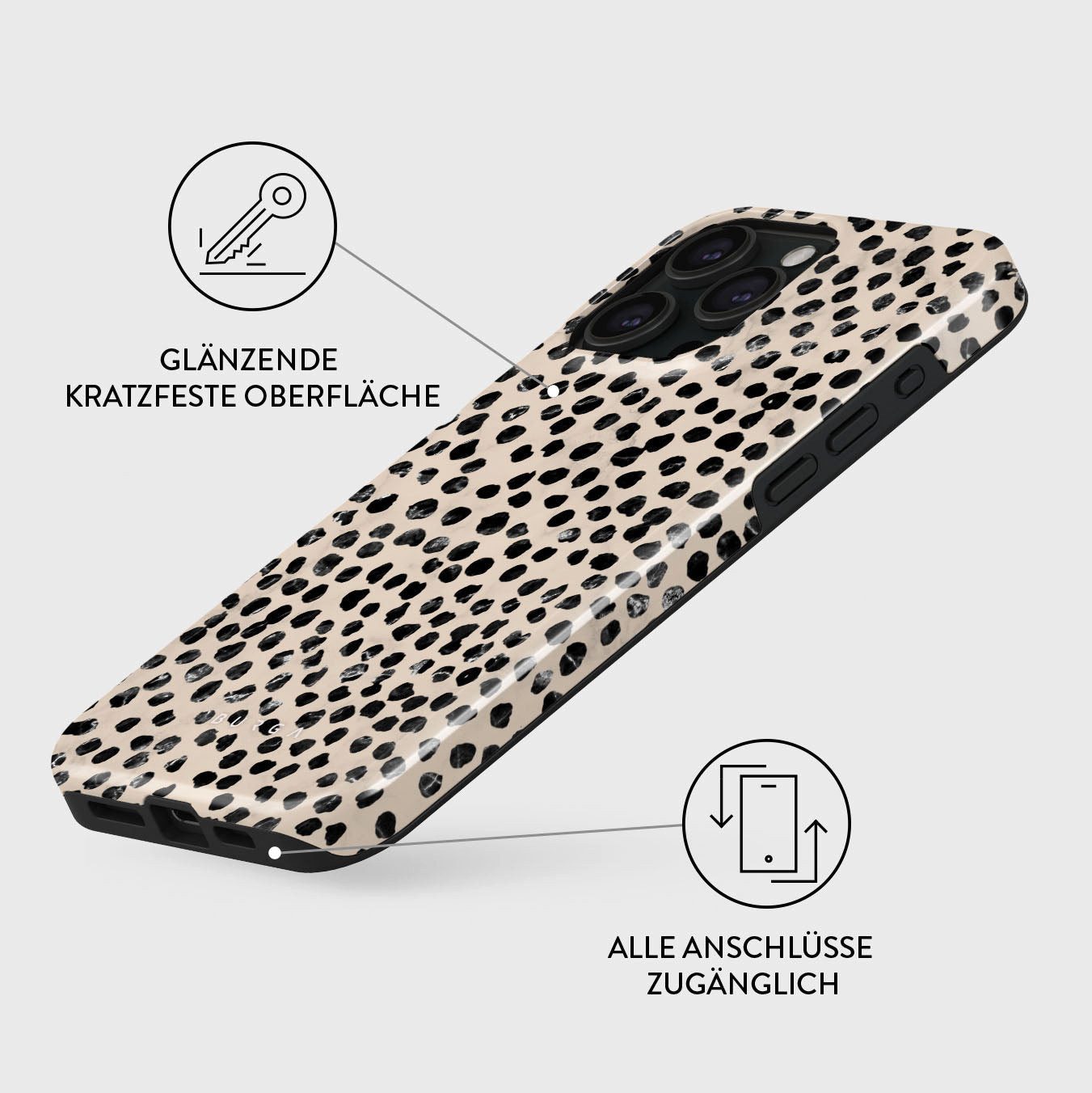 BURGA Handyhülle MusicSet: MagSafe Case Almond Latte iPhone 15 Pro + AirPod Case 3.Gen