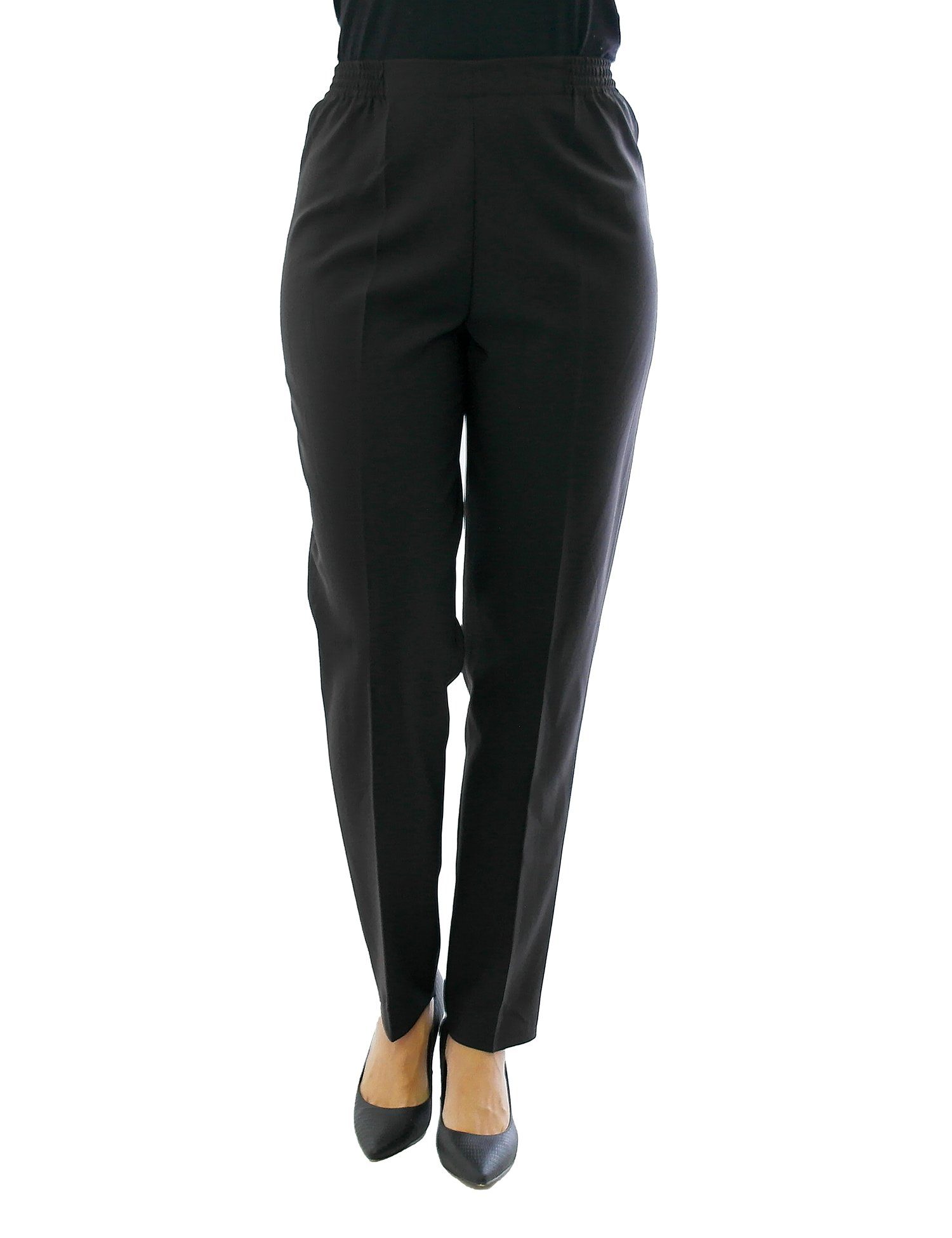 YESET Thermohose Schlupfhose warm Fleece Baumwolle Dehnbund Business Thermo schwarz 158 mit Bügelfalte, warmhaltend