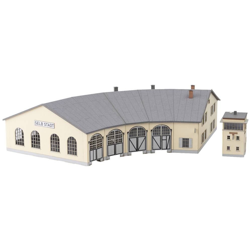 Modelleisenbahn-Set N Bausatz Lokschuppen Selb