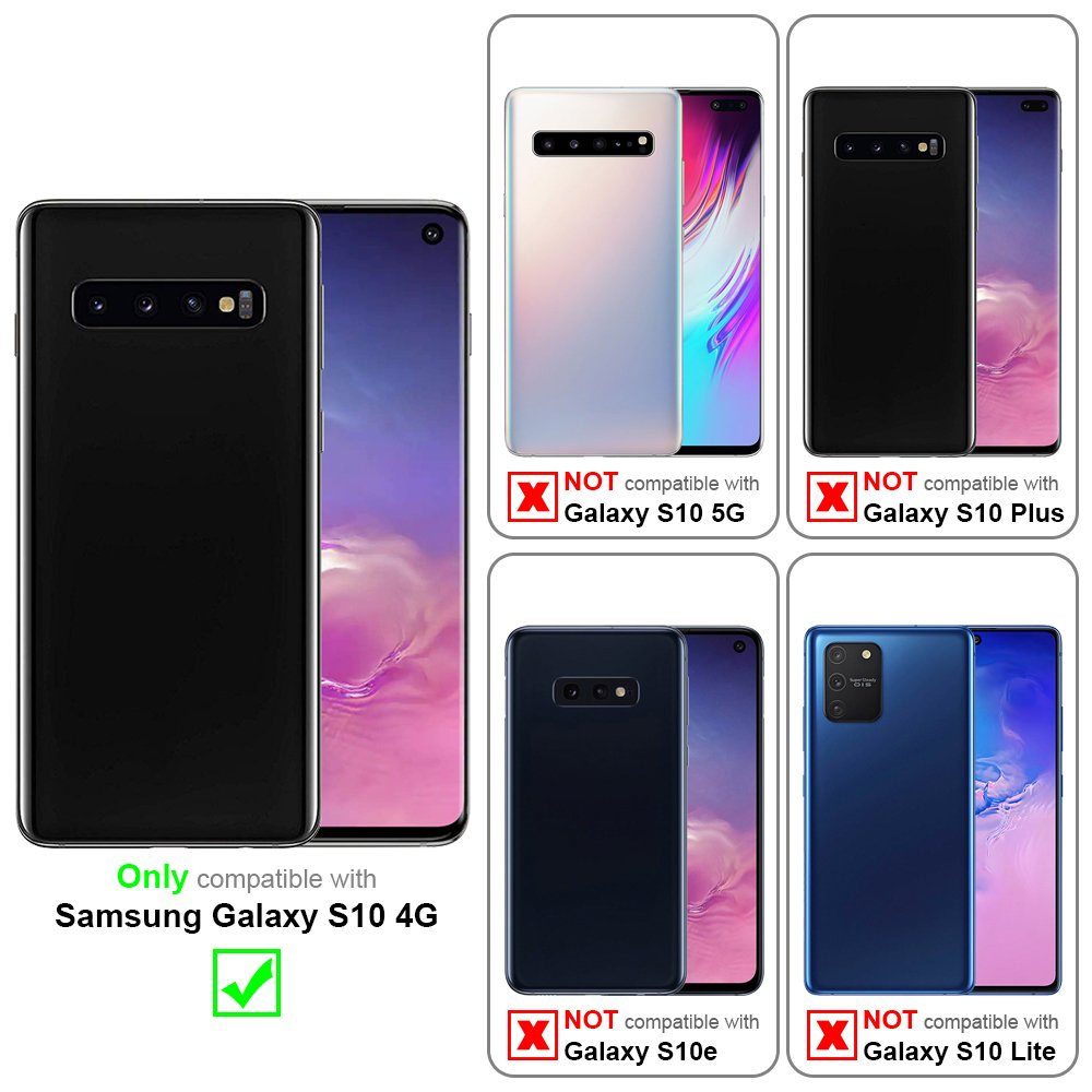 Cadorabo Handyhülle für Samsung Galaxy S10 4G Hülle Samsung Galaxy S10 4G, Flexible Hülle TPU Silikon Schutzhülle Back Cover Case