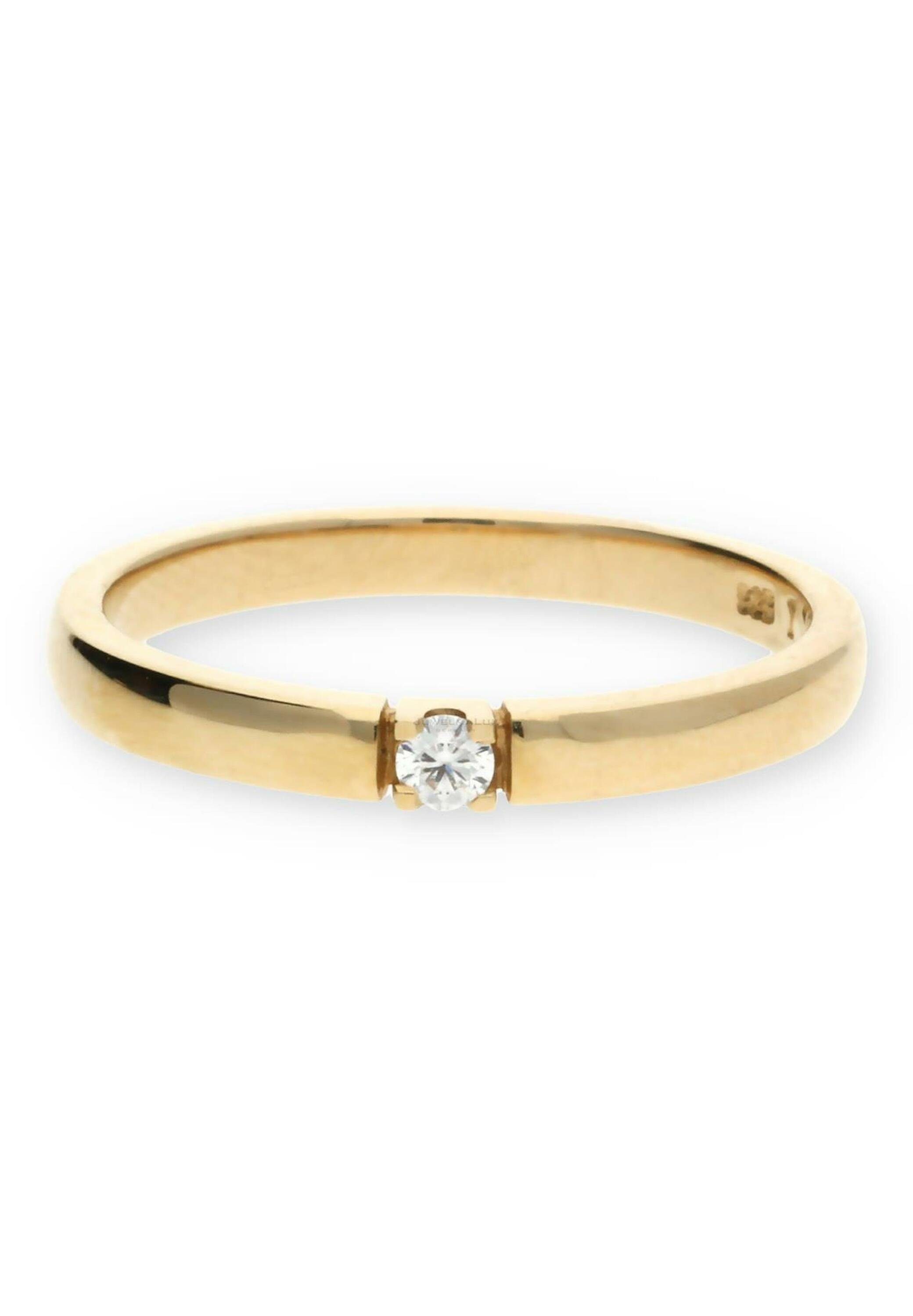 Damen Schmuck JuwelmaLux Diamantring Ring Gold Damen mit Diamant(en) (1-tlg), Gold 585/000, inkl. Schmuckschachtel