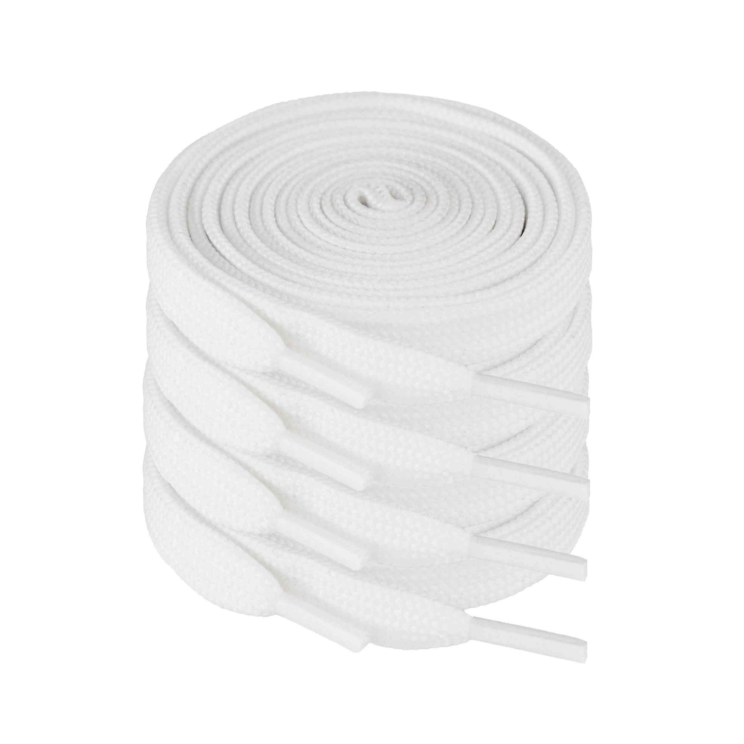 NKlaus Schnürsenkel Weiße flache Schnürsenkel 130 cm – 2 Paar Ersatz für Sneaker & Sportsc