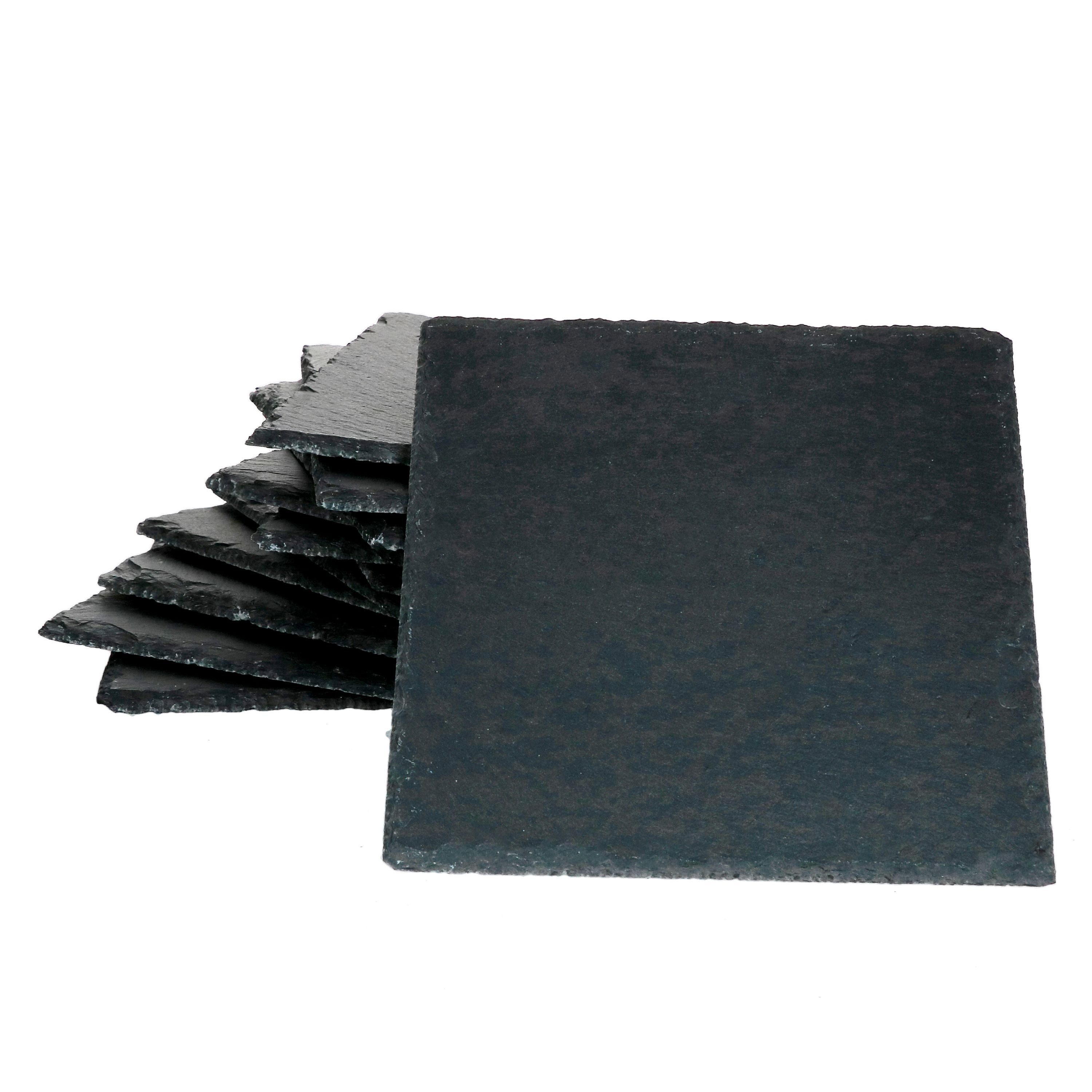 MamboCat Servierplatte 12er Set Schieferplatte 17x17 cm - 23464639, Schiefer
