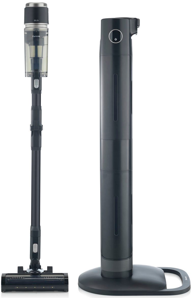 Hisense Akku-Bodenstaubsauger HVC676451DA, 400 W, beutellos, inkl. Reinigungsstation, 400W Leistung, 60min Laufleistung