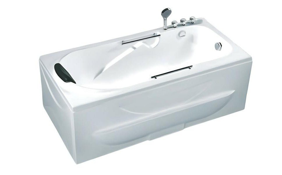 Xlmoebel Whirlpool-Badewanne Blubberbad Hydromassagewanne in elegantem Weiß aus Acryl, Made in Europa