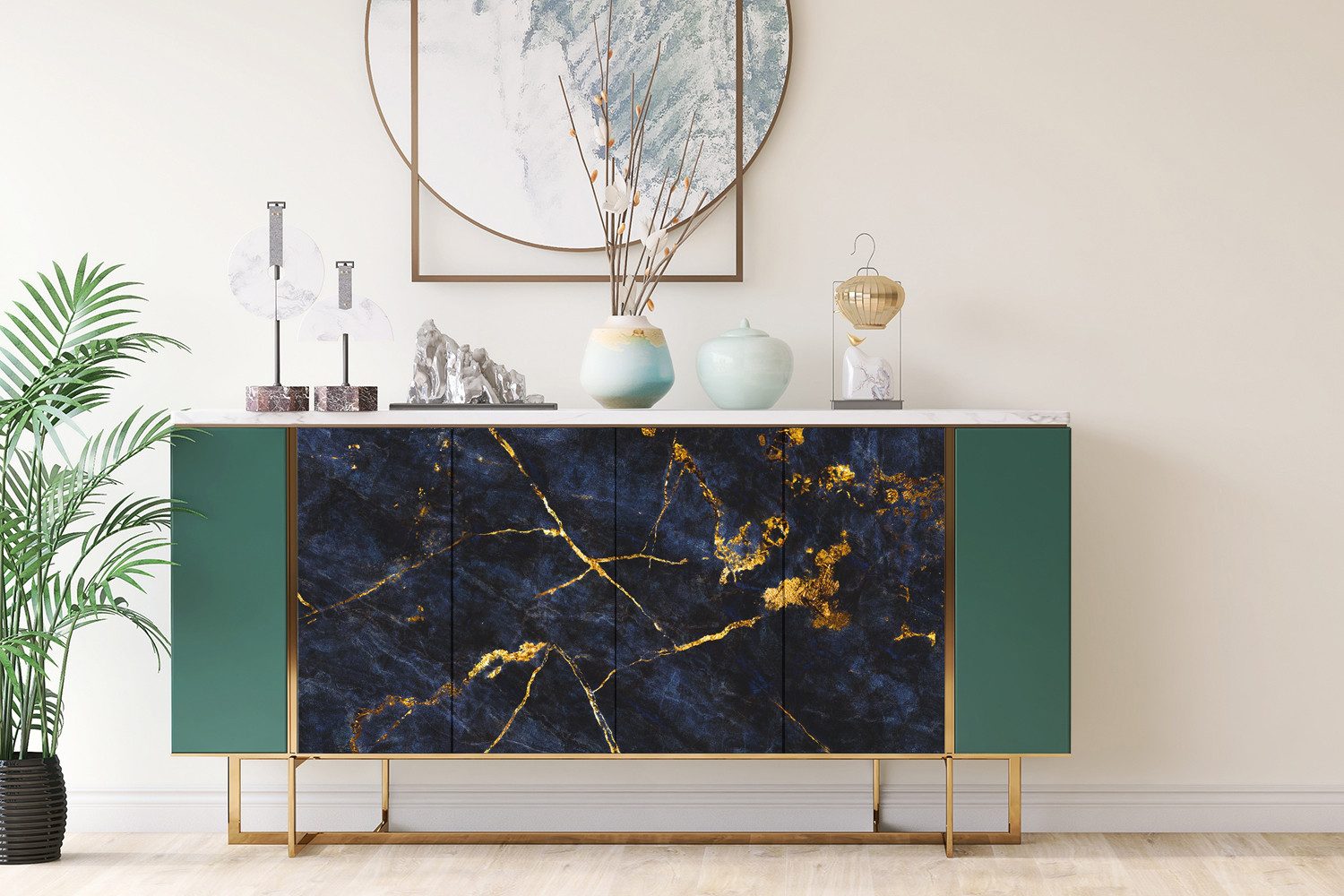 Tulup Möbelfolie Selbstklebende, Klebefolie Dekorfolie 100x50cm, Abziehen und Aufkleben
