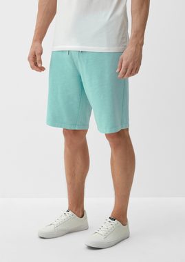 s.Oliver Bermudas Relaxed: Sweatpants mit Elastikbund Durchzugkordel, Garment Dye, Label-Patch
