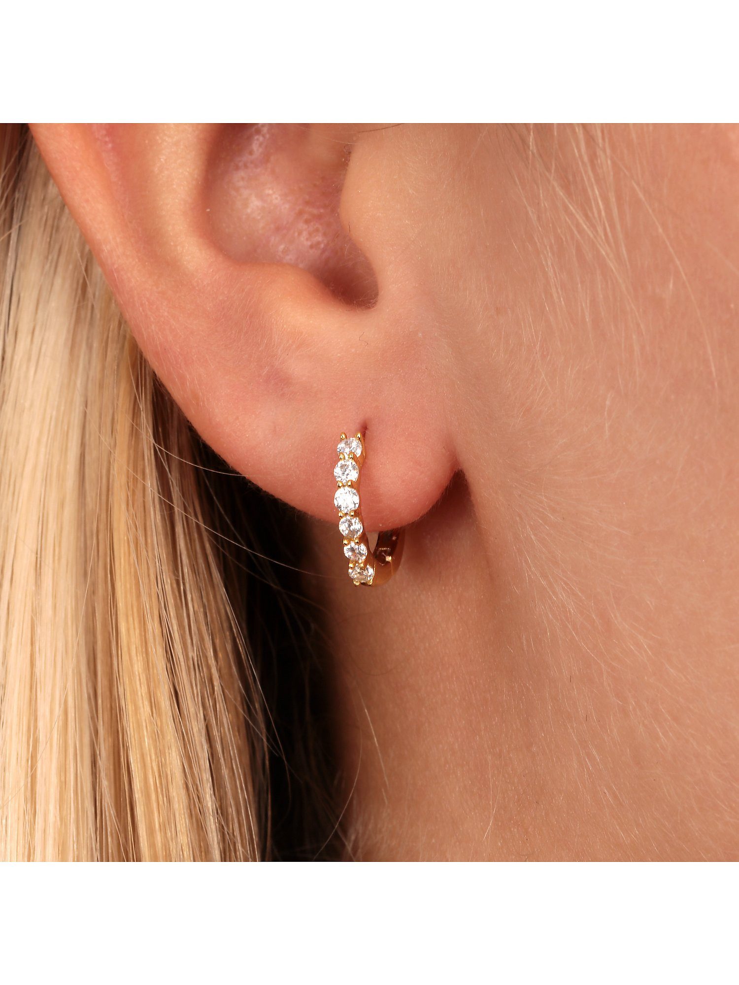 CHRIST Paar Creolen CHRIST Damen-Creolen 925er Silber, recycelt (Paar)