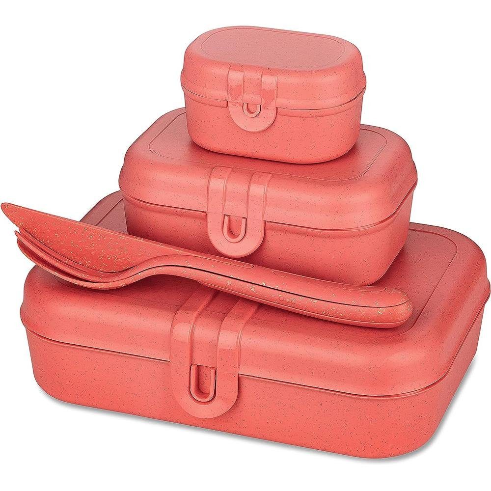 KOZIOL Lunchbox PASCAL Lunchbox-Set mit Besteck-Set, Brotdosen-Set Brotbüchsen-Set