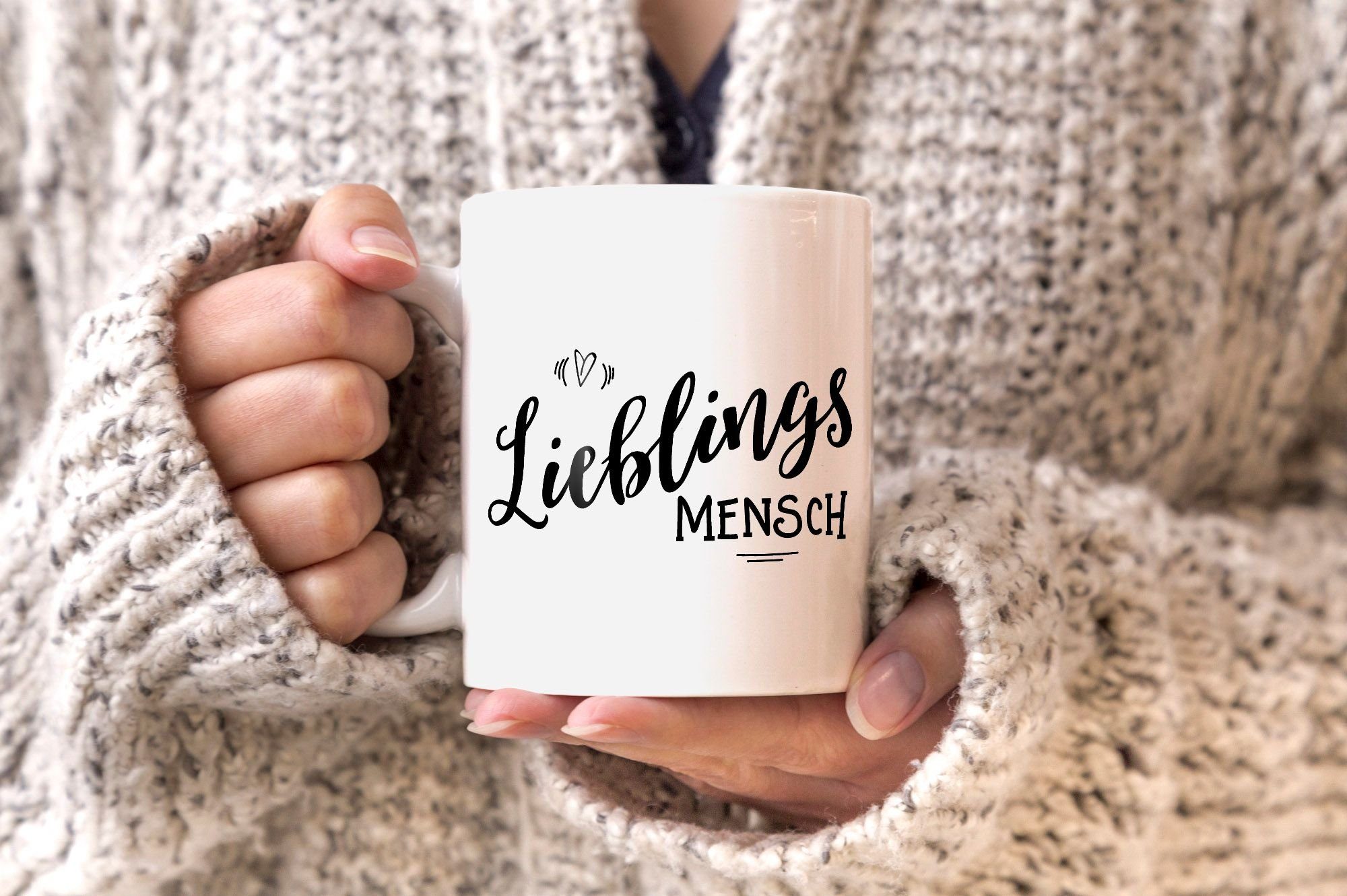 MoonWorks Tasse Kaffee-Tasse Lieblingsmensch Geschenk-Tasse Freundschaft Partner, Keramik