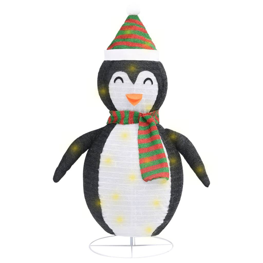 vidaXL Dekolicht Weihnachtsdekoration LED Pinguin-Figur 60 cm Luxus-Gewebe
