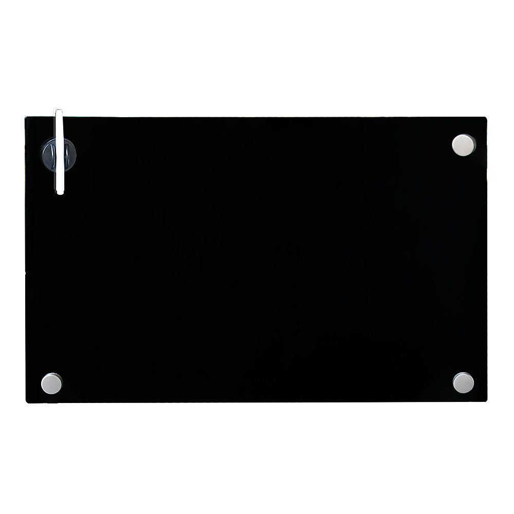 Melko Magnettafel Memoboard Schwarz Glasmagnettafel Magnetboard Whiteboard, (Stück, MemoBoard), Sicherheitsglas