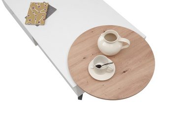 Aileenstore Couchtisch Liam, Breite 110 cm, drehbare Oberplatte, Schublade, Ablagefach, modern weiß