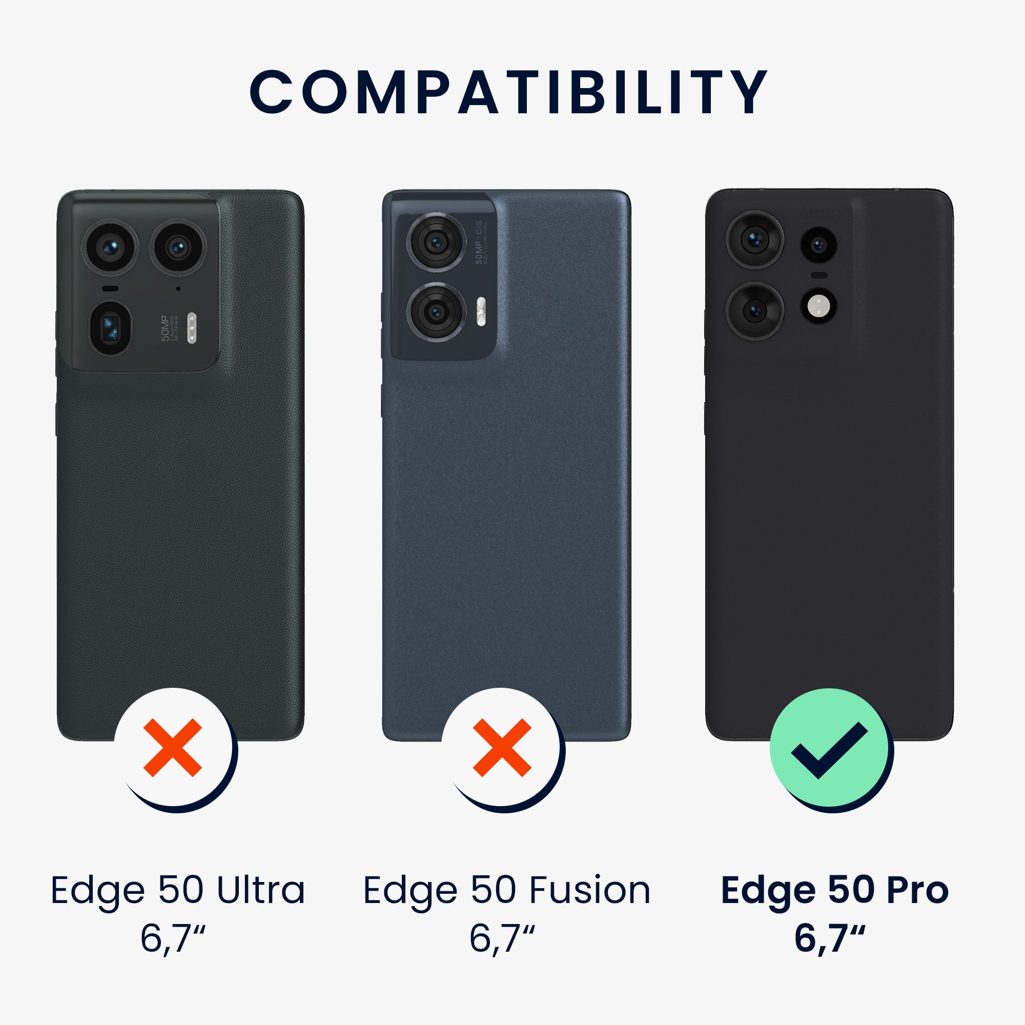 kwmobile Handyhülle Handyhülle für Motorola Edge 50 Pro Hülle, Weiches Handy Silikon Case - Schutzhülle Cover