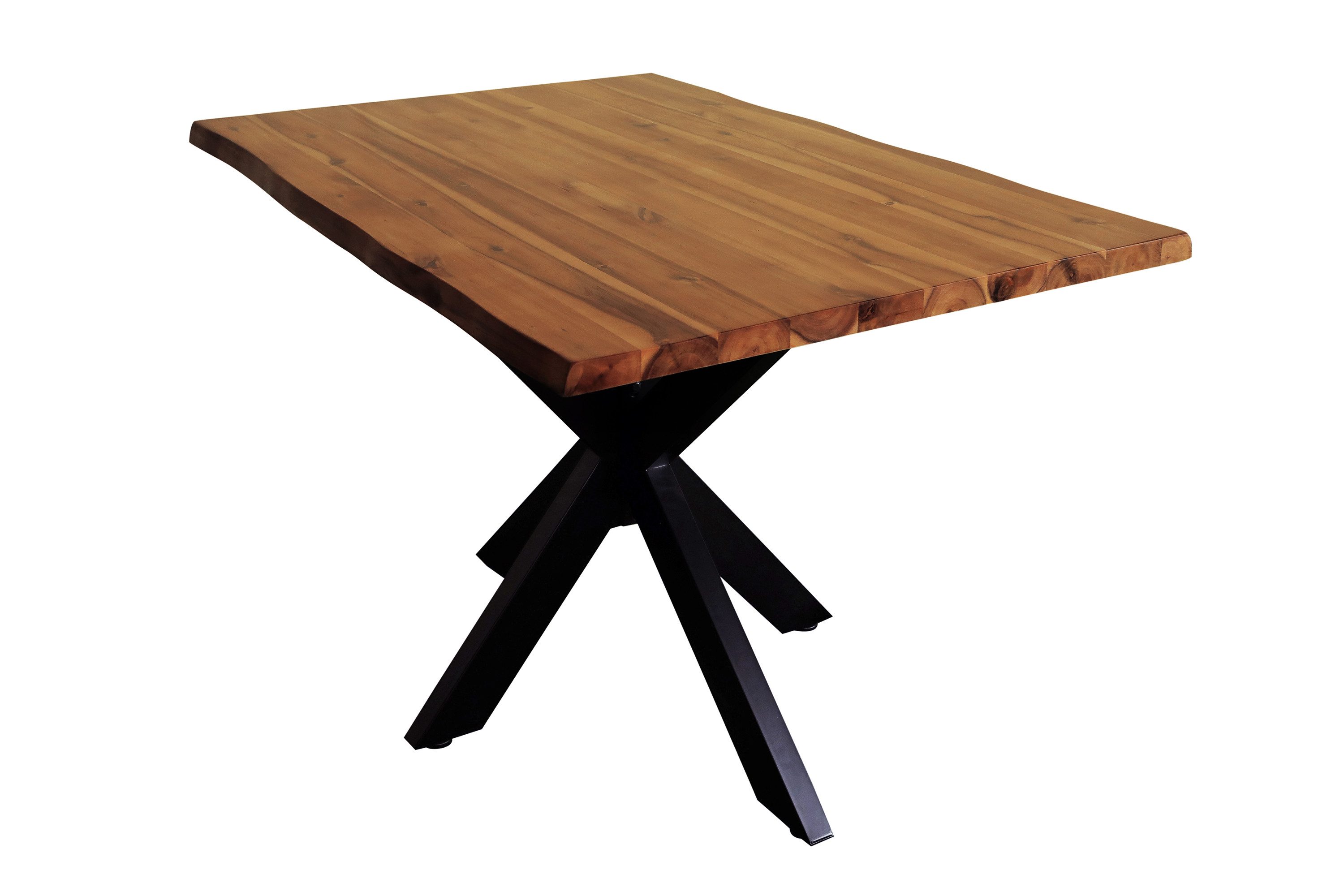 SAM® Esstisch Kawa, Akazienholz, echte Baumkante, Metallgestell Spider-Form