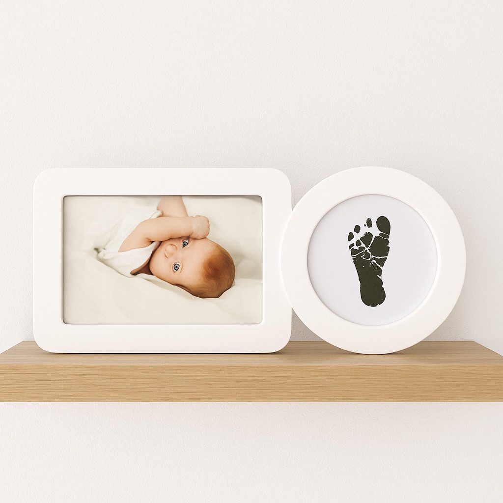 Happy Hands Handabdruck-Set Tintenfreies Baby Abdruckset mit Bilderrahmen