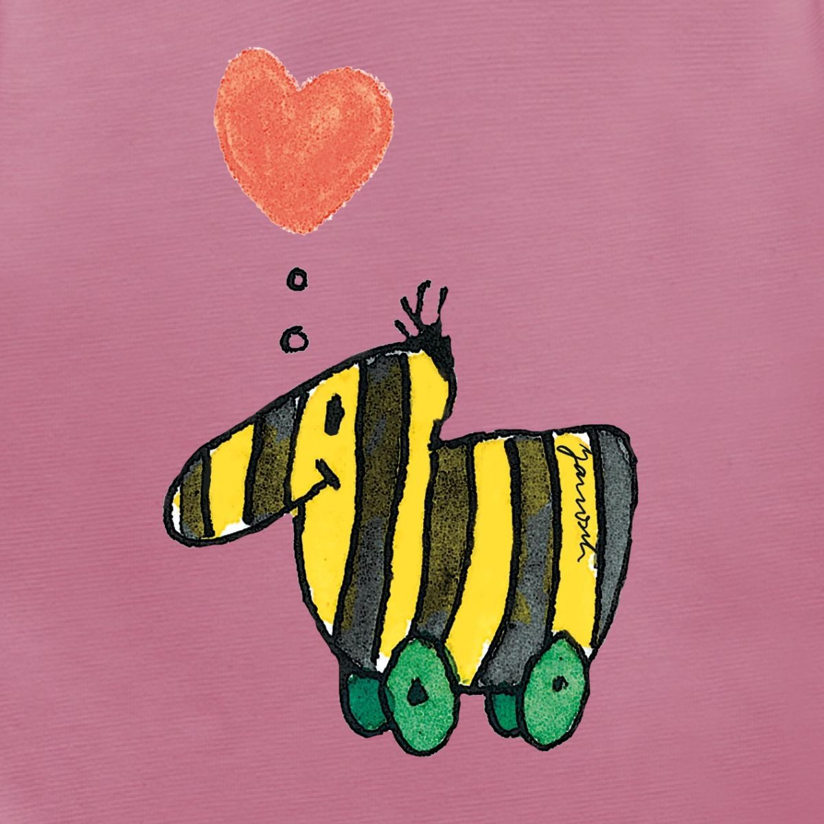 Spreadshirt Langarmbody Janosch Große Tigerente Mit Herz Liebe Tages Baby Body Langarm (1-tlg)