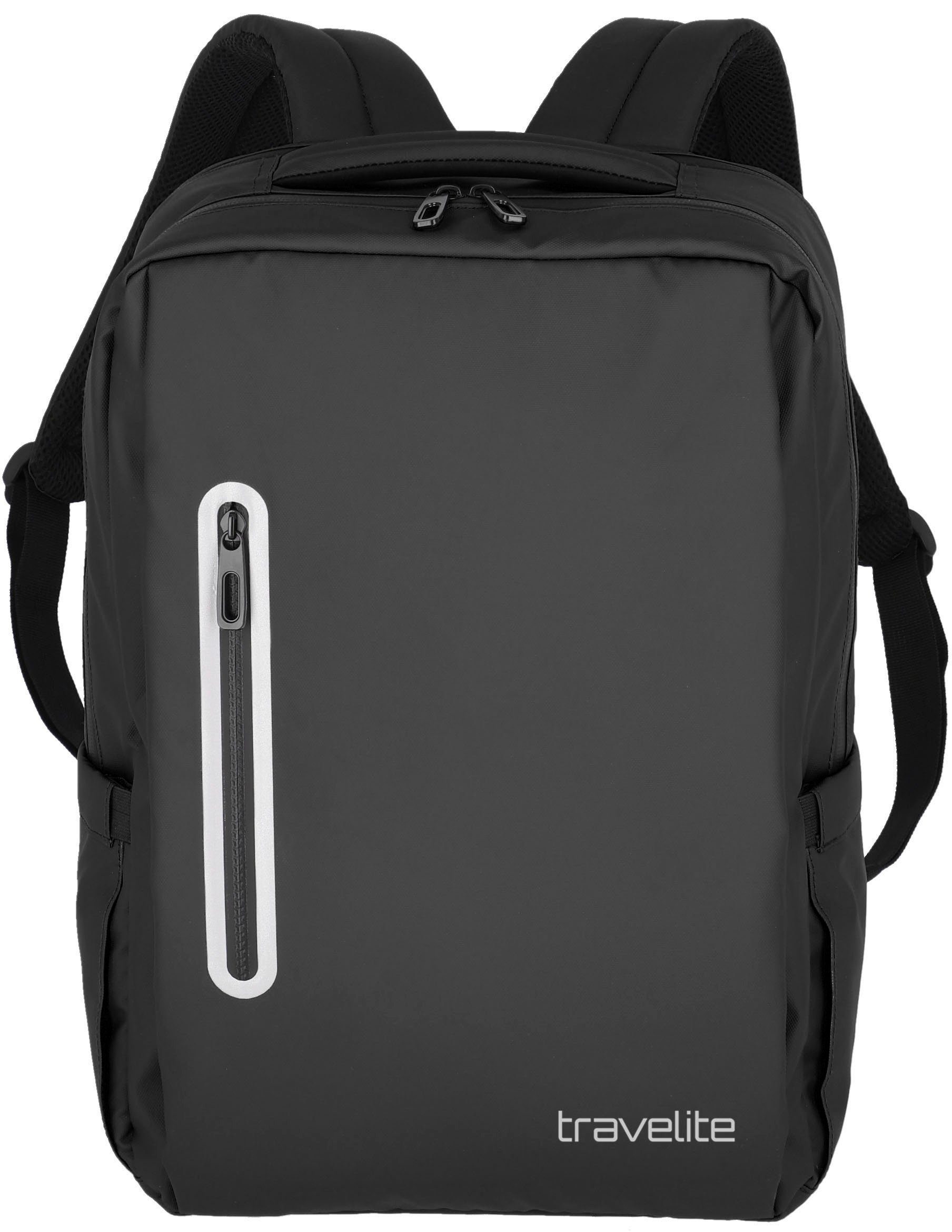 travelite Rucksack Basics Boxy, 43 cm, Arbeitsrucksack Schulrucksack Freizeitrucksack mit 15-Zoll Laptopfach