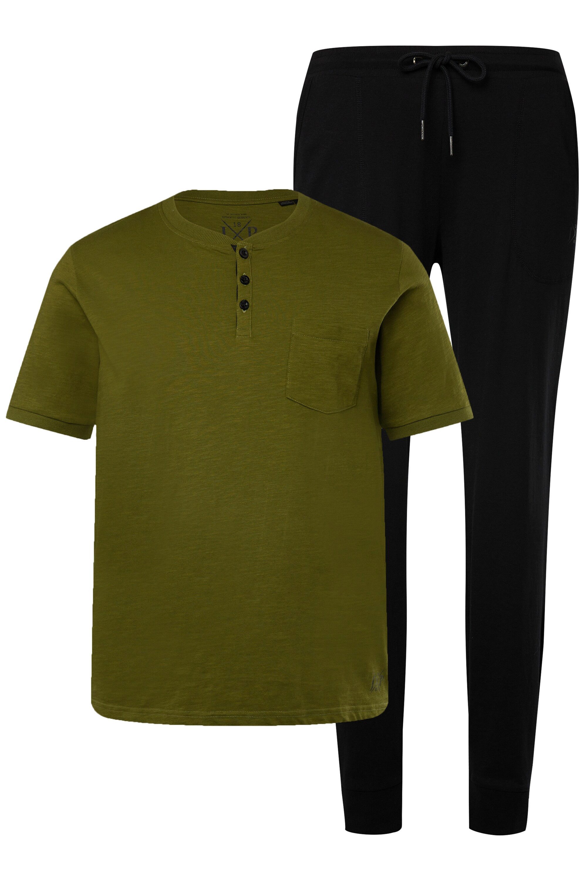 JP1880 Schlafanzug Schlafanzug Homewear Zweiteiler Henley günstig online kaufen