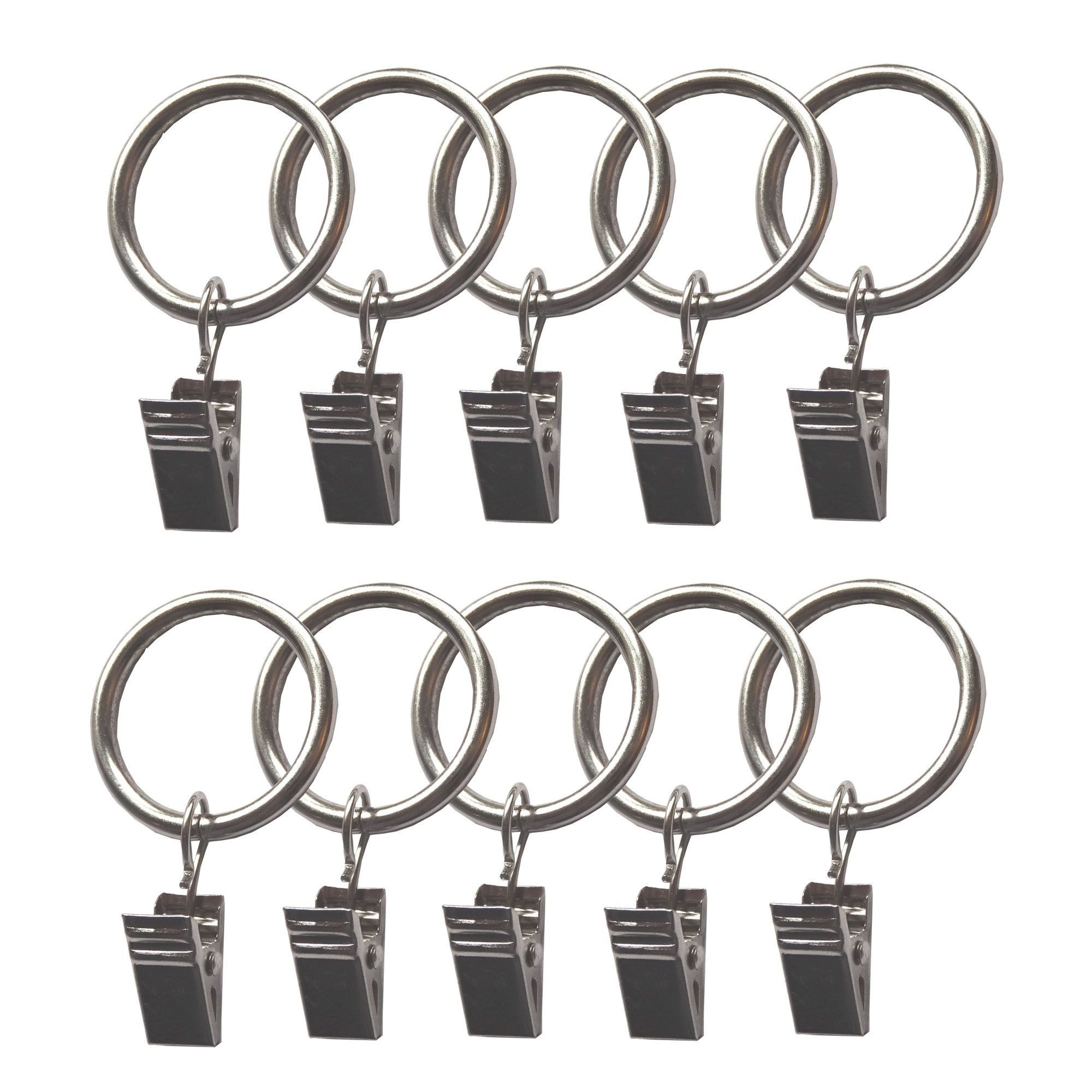 BASIT Gardinenring Metallringe mit Metallklemmen C18, günstig online kaufen