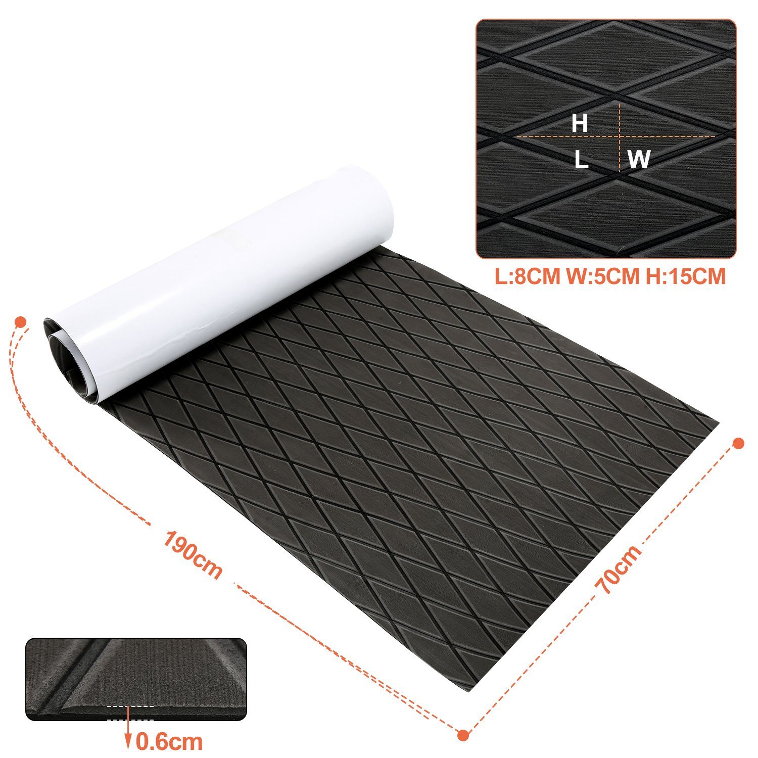 Bodenmatte Teppich Anti-Rutsch Bodenmatte Teak Matte Schaum Bodenbelag Lospitch Deck EVA
