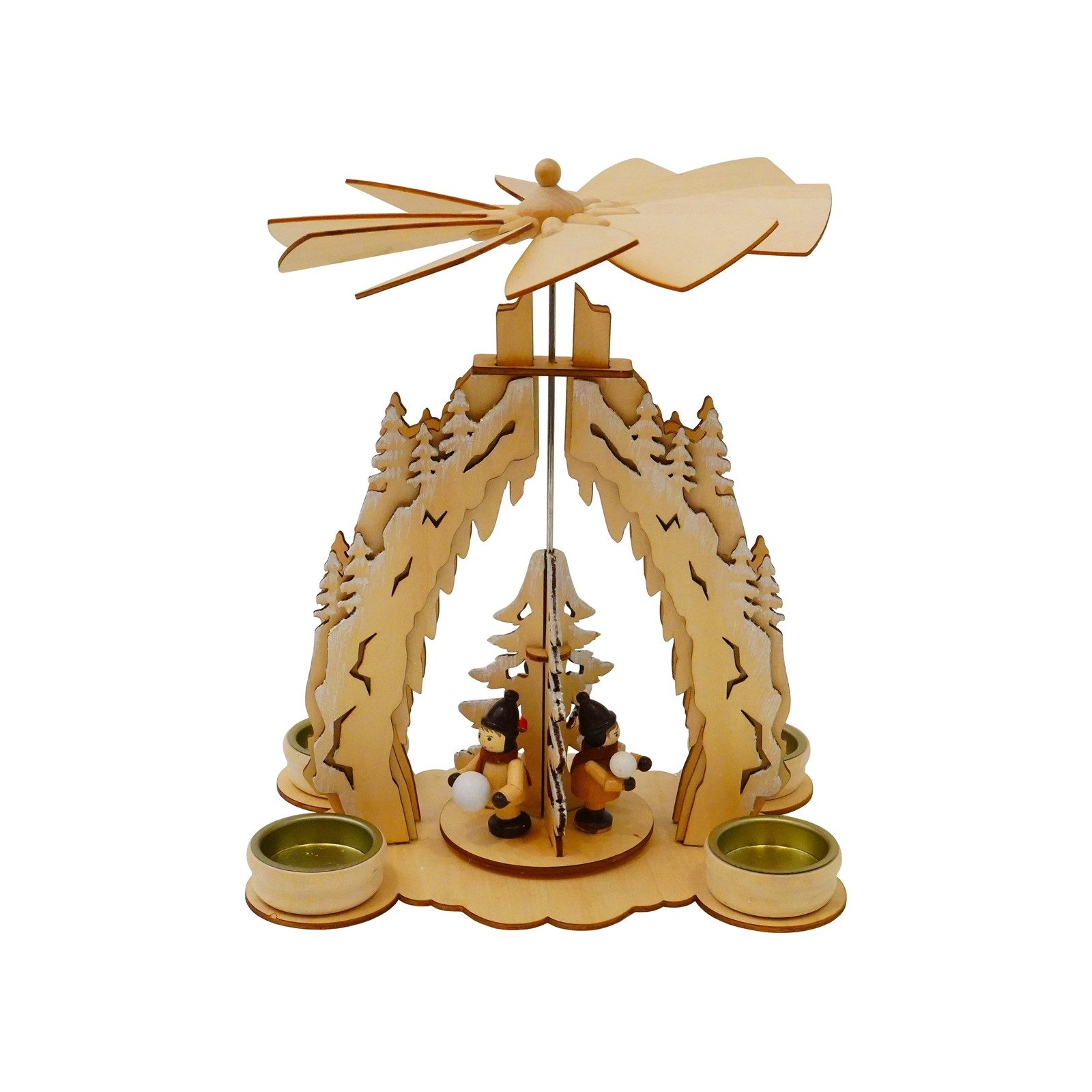 Weihnachtspyramide Tischpyramide Schneeball
