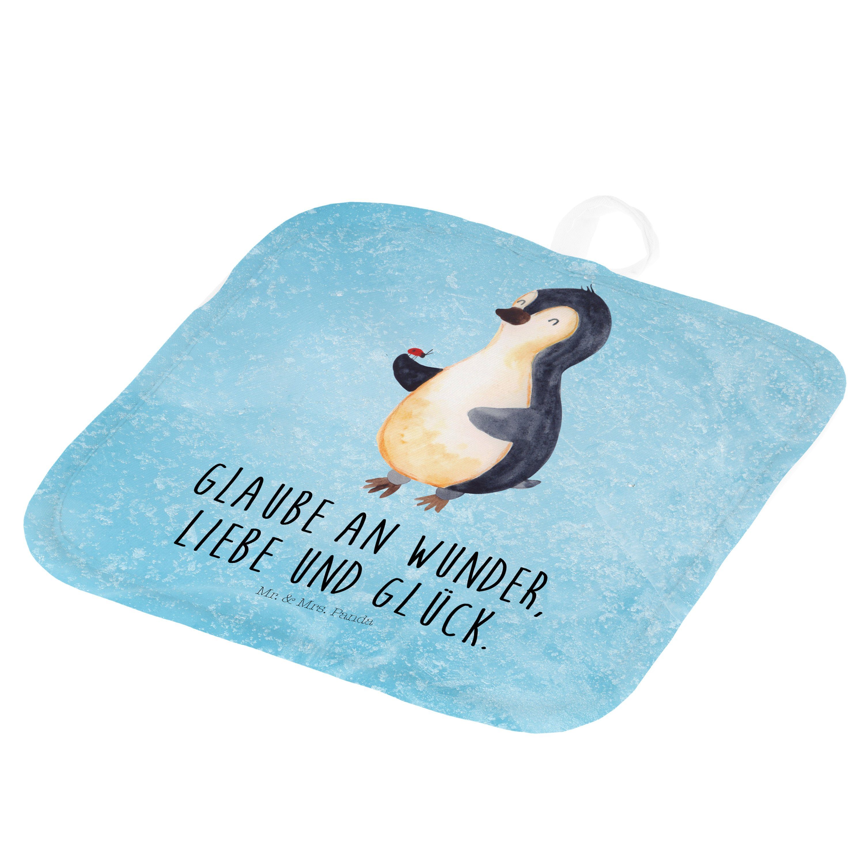 Mrs. Mr. Pinguin - & Eisblau Topflappen kleine Marienkäfer Panda Geschenk, (1-tlg) - Wunder, Lebensfreude,