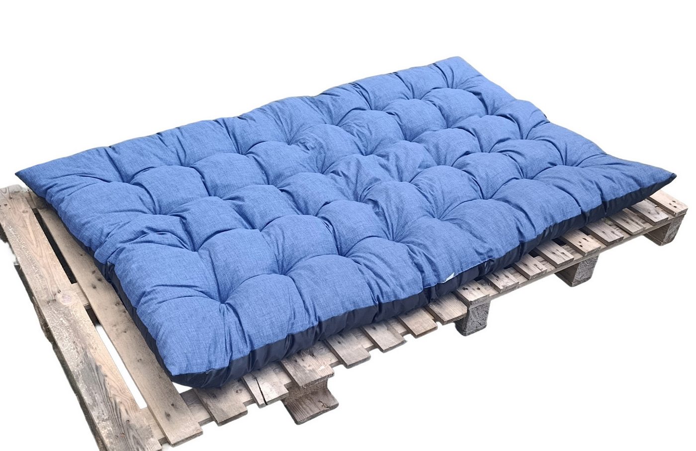 Rattani Sitzkissen Gartenmatraze Maxikissen 180x115 cm Gartenkissen, Outdoor Maxi Garten Kissen . Loneta Blau .