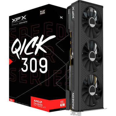 XFX Radeon RX 7600 XT SPEEDSTER QICK309 BLACK Gaming Grafikkarte (16 GB)