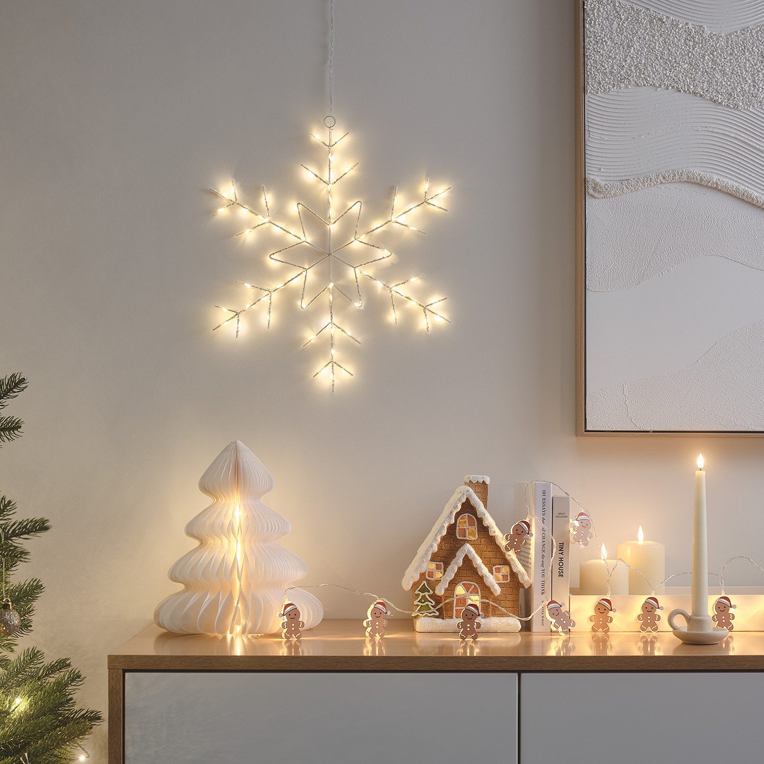 Lights4fun LED-Dekofigur Osby LED Schneeflocke Fensterdeko Weihnachten günstig online kaufen