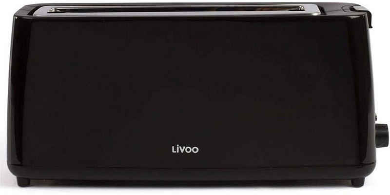 LIVOO Toaster DOD168N Langschlitz-Toaster schwarz, 900 W