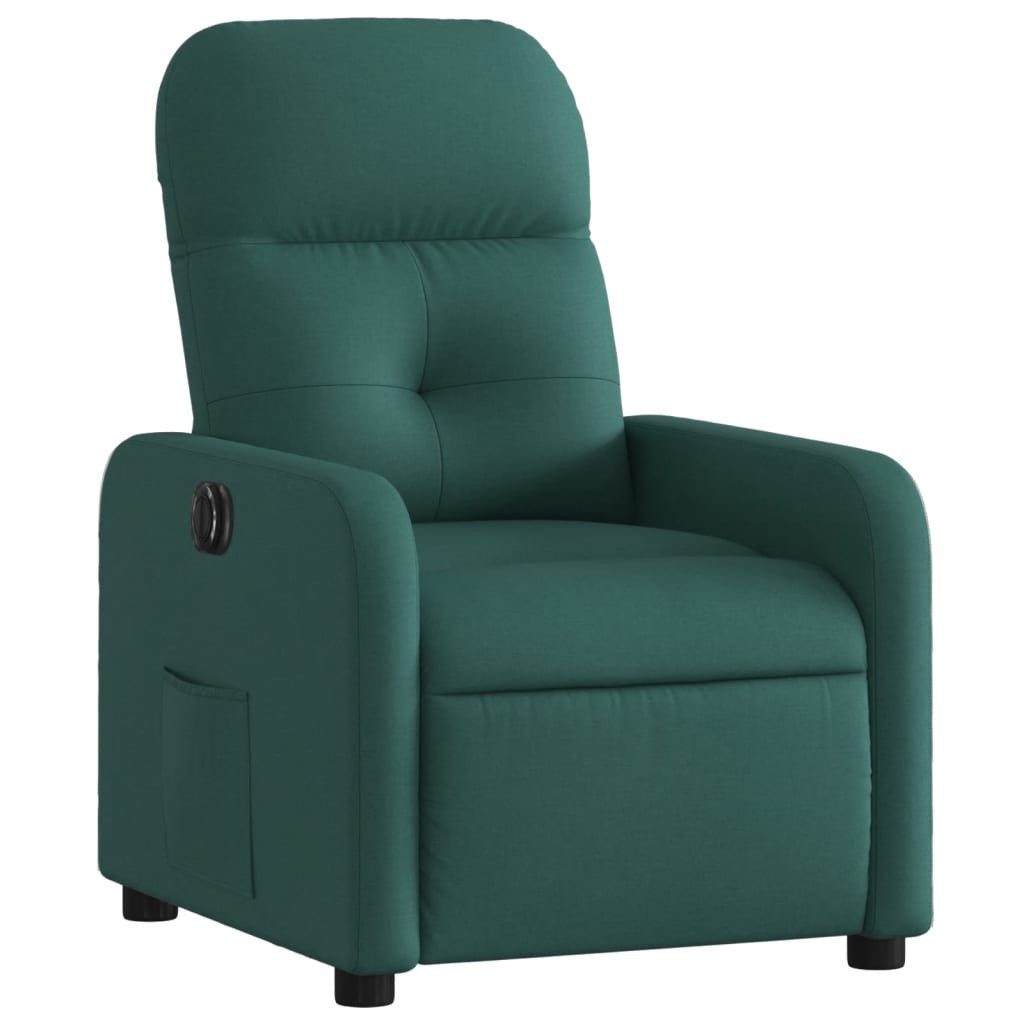 vidaXL Sessel Relaxsessel Elektrisch Dunkelgrün Stoff günstig online kaufen
