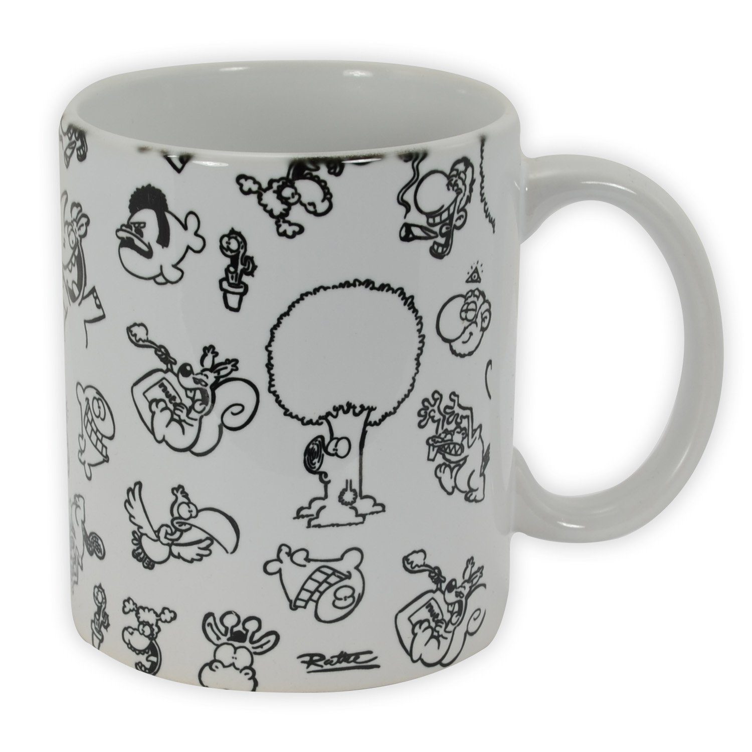 - Print Keramik Keramik United ml, Wimmel 320 Tasse aus Allover Ralph Kaffeetasse Weiß Ruthe Labels®