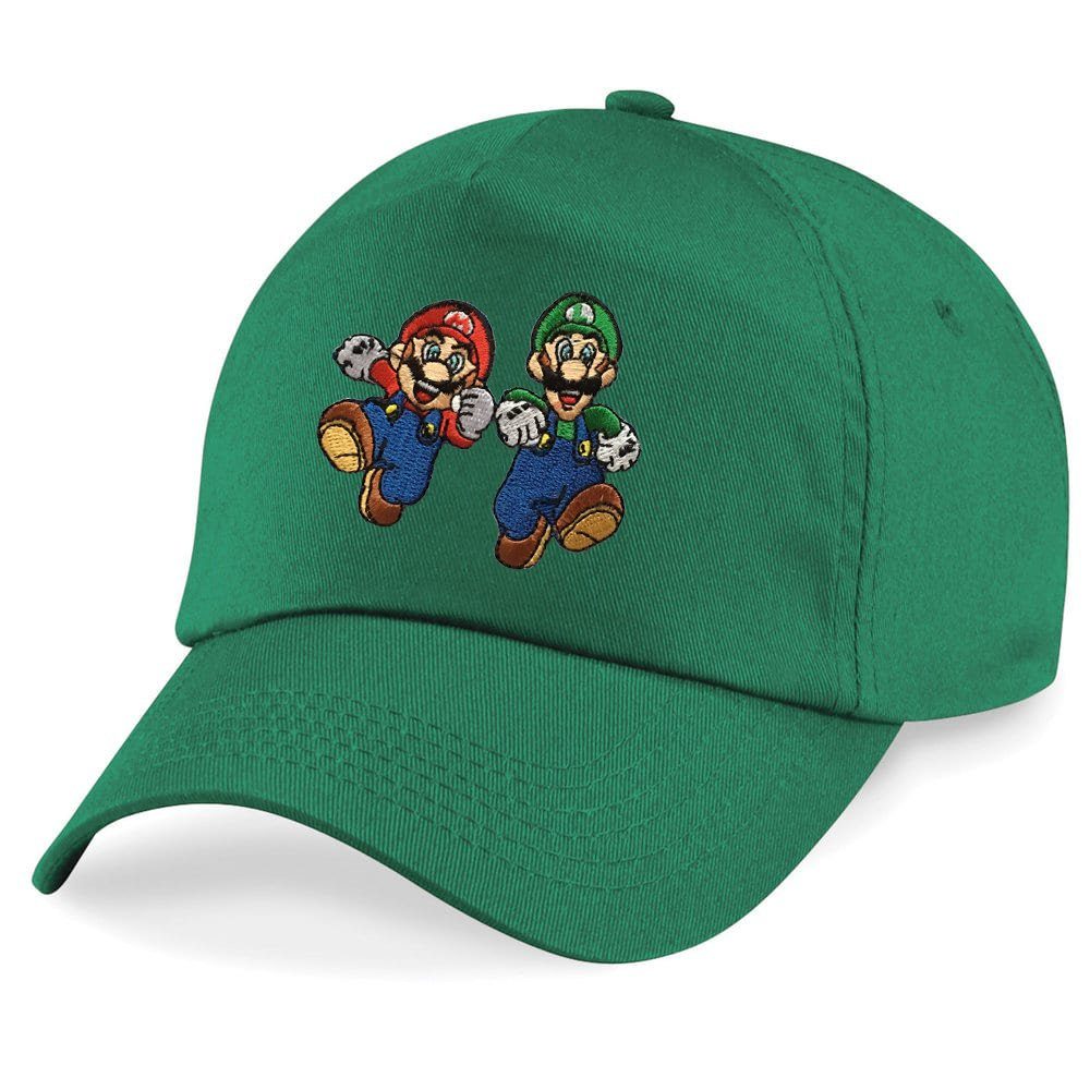 Baseball Cap Kinder Mario und Luigi Stick Patch Super Retro Konsole