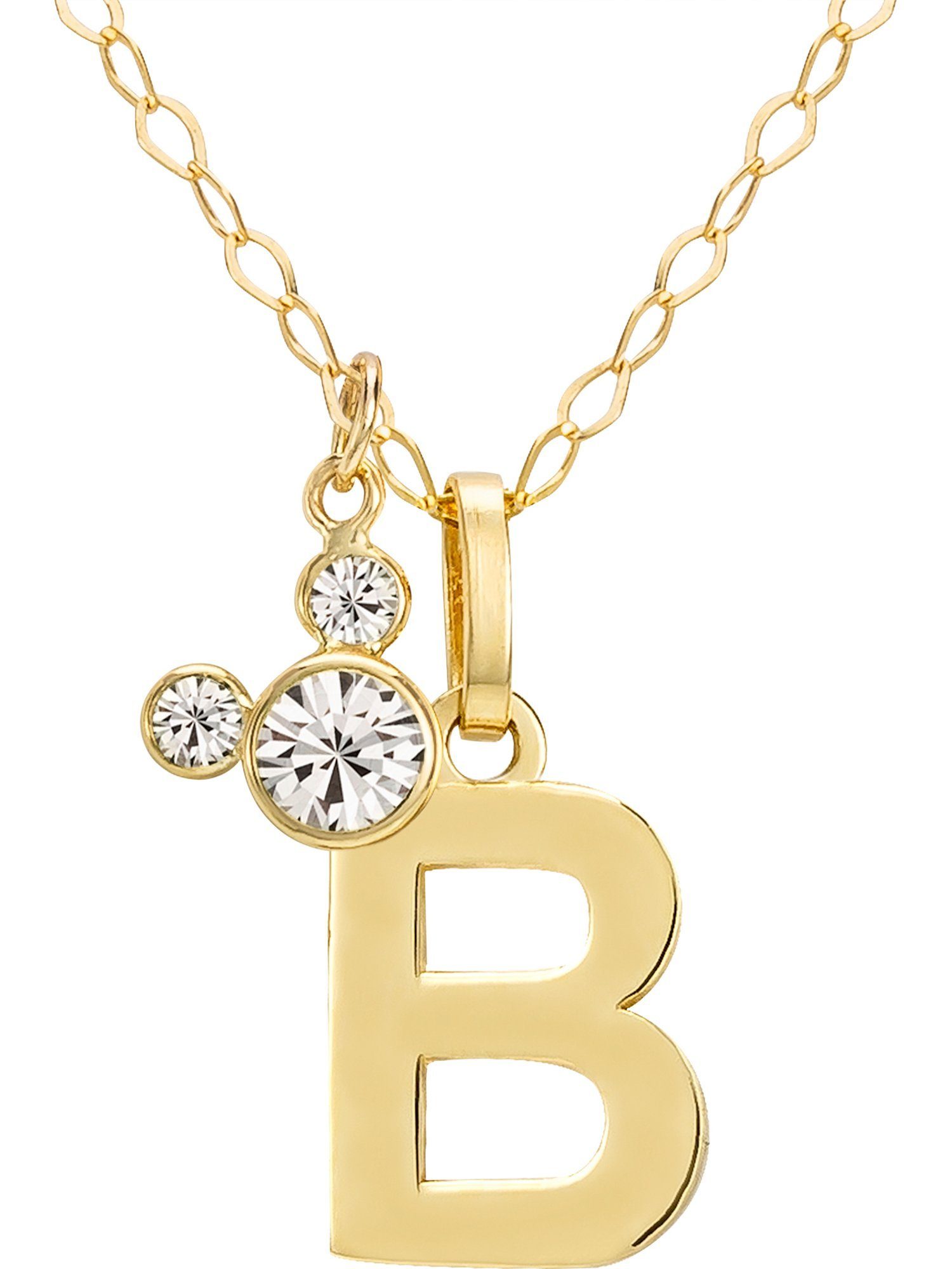 Disney Collier Jewelry Gelbgold Mädchen-Kinderkette Kristall 375er DISNEY