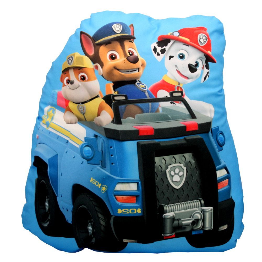 PAW PATROL Dekokissen Chase, Marshall & Rubble 3D Deko-Kissen 34 x 38 cm Paw Patrol