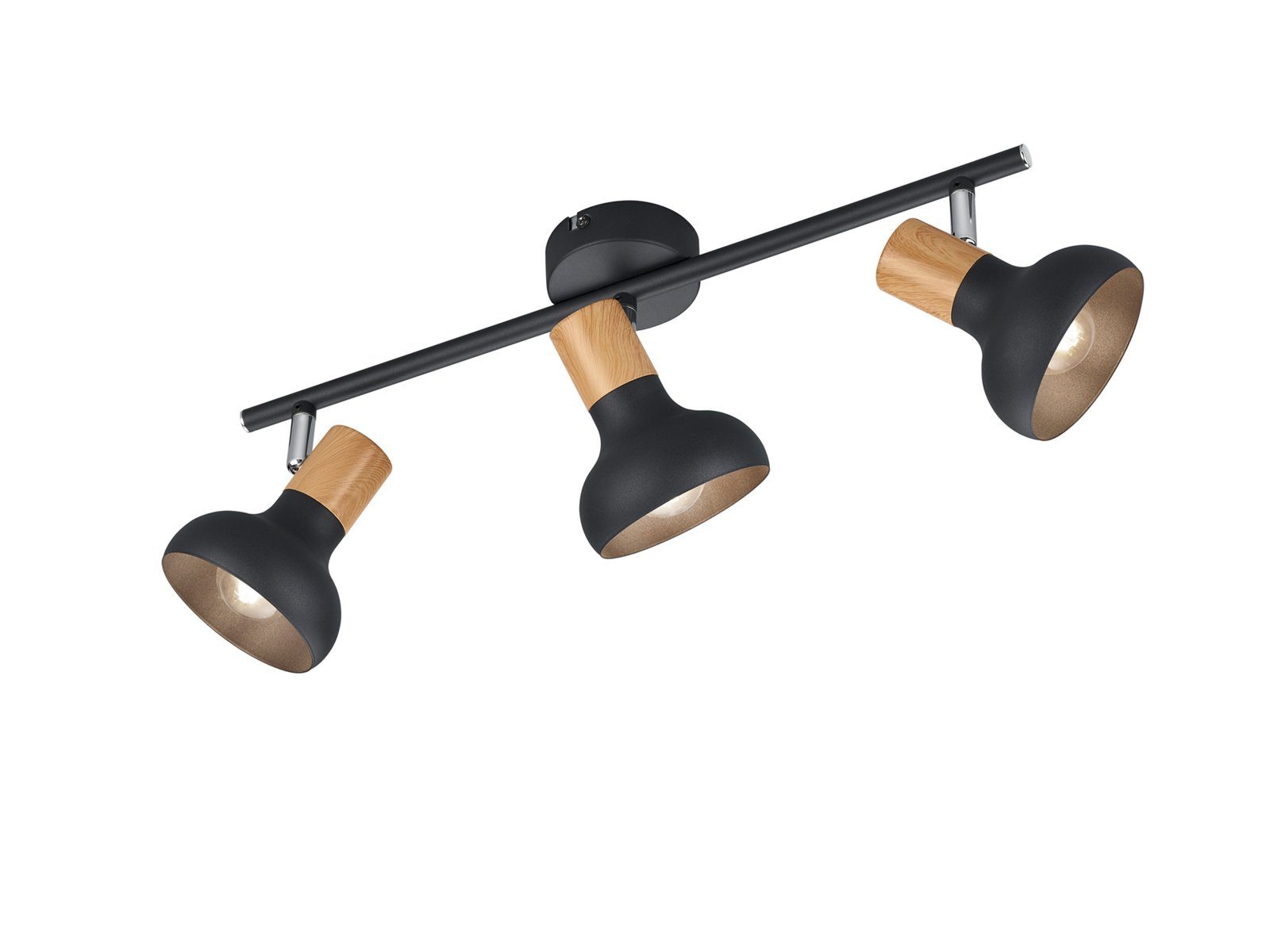 Reality Leuchten LED Deckenstrahler, LED wechselbar, warmweiß, Deckenleuchte Retro Treppenhaus & Küchenbeleuchtung Lichtspots, B 47cm