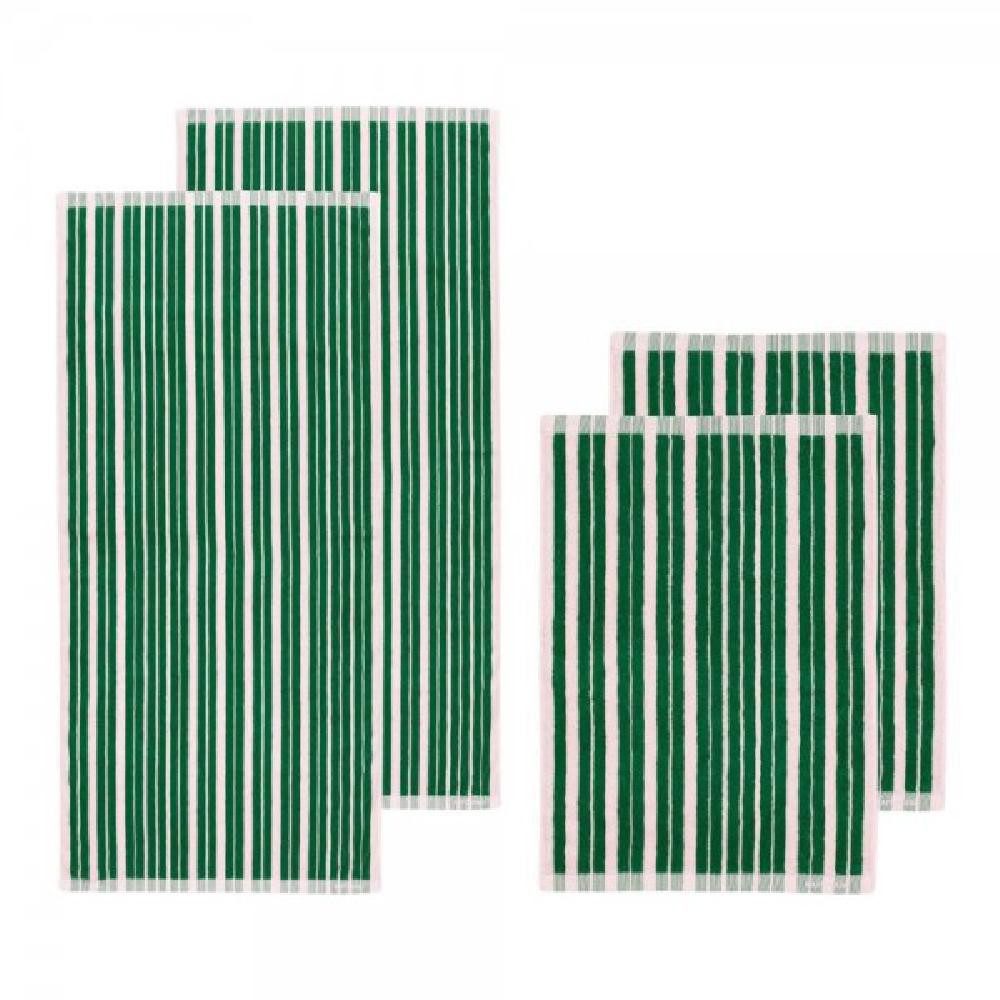 Marimekko Банные полотенца Handtuch-Set Raide Green Light Pink (4-teilig)