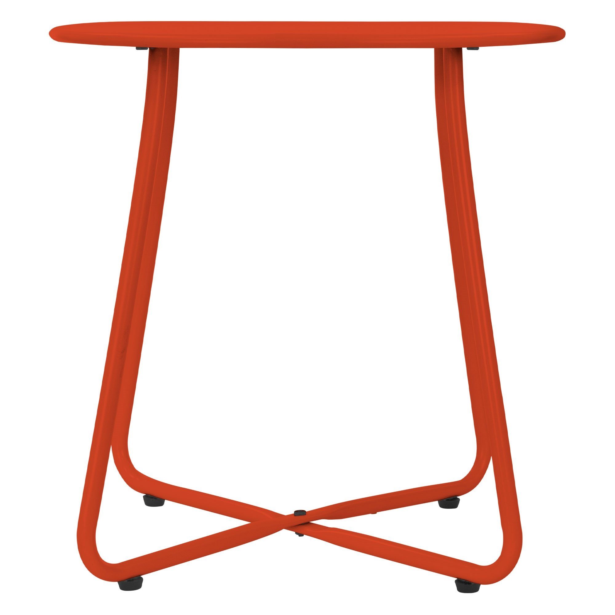 Wohnzimmertisch ML-DESIGN Rot Beistelltisch Kaffeetisch Gartentisch, Sofatisch Nachttisch Kleiner Rund Ø44,5x46cm Stah