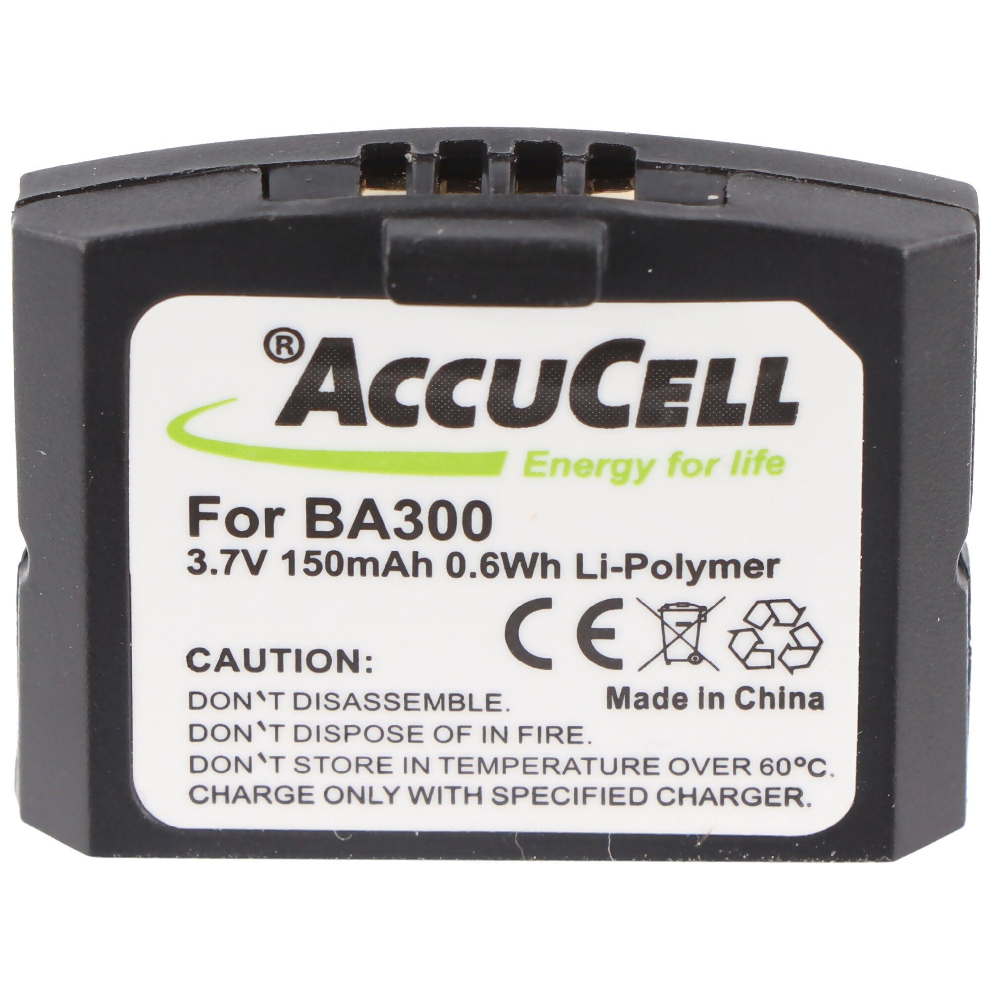 410 mAh BA300, Set passend Akku 500898, AccuCell Akku V) 2er 140 für Sennheiser (3,7 IS