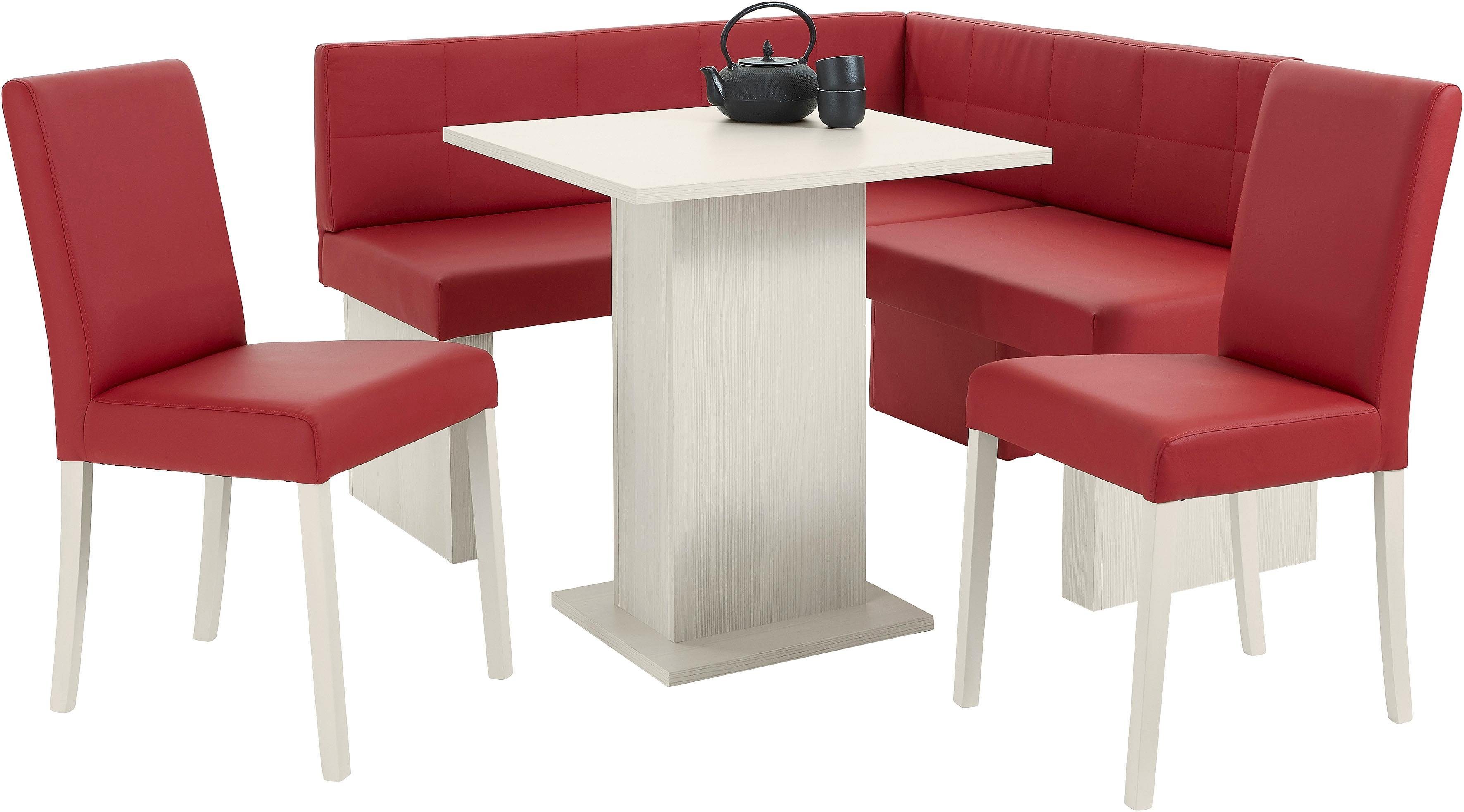 massivline&more Eckbankgruppe Anna 2, (Set, 4-tlg), mit 2 Stühlen mit massi günstig online kaufen