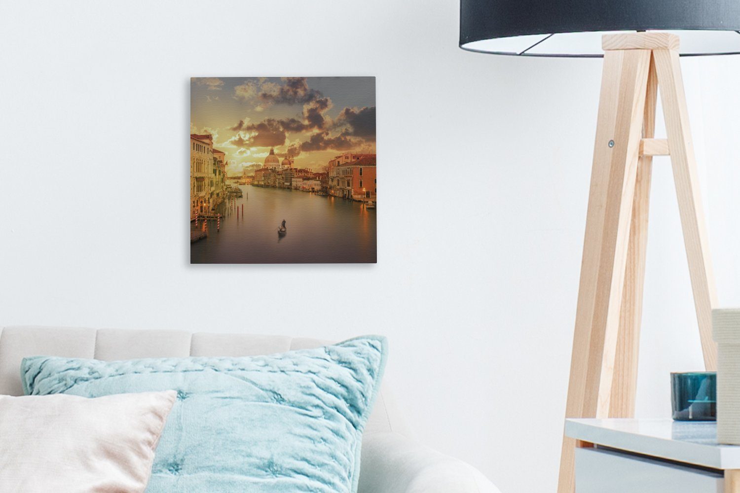 Wohnzimmer Leinwandbild Schlafzimmer (1 Italien St), Bilder Leinwand für Gondel - OneMillionCanvasses® Grande, - Canal