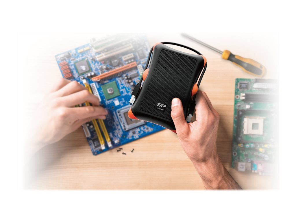 SILICON POWER Festplatten-Gehäuse SILICON POWER Gehäuse 2,5" SILICON-POWER USB2.0 A30 6,3cm HDD black