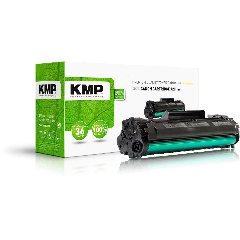 KMP Tonerkartusche 1 Toner C-T27 ERSETZT Canon 728 - black, (1-St)