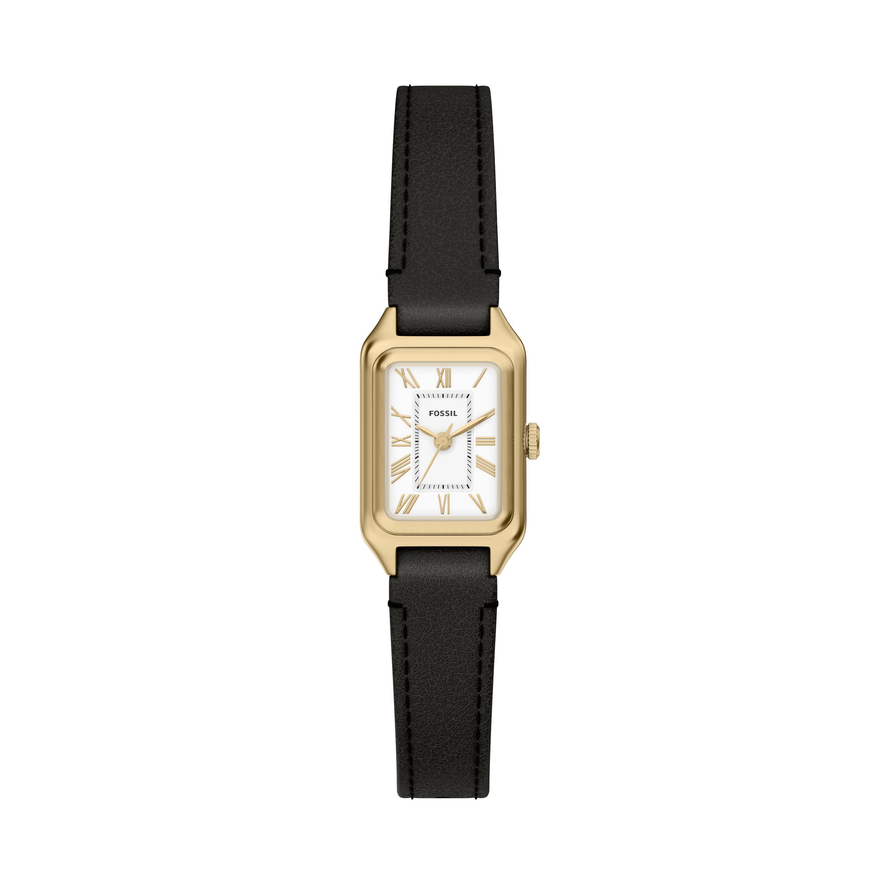 Fossil Quarzuhr Raquel ES5470, Armbanduhr, Damenuhr, Lederarmband, analog