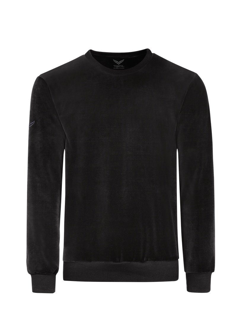 Trigema schwarz Nicki-Shirt Sweatshirt TRIGEMA