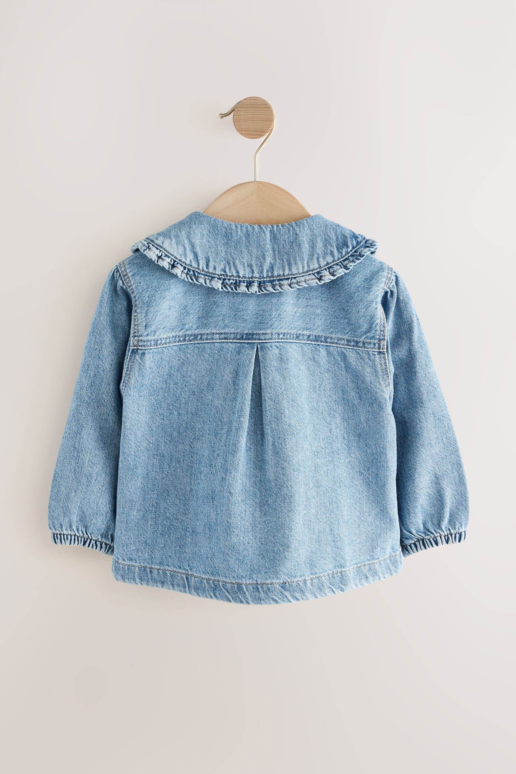 Next Jeansjacke Verzierte Jacke mit Rüschenkragen günstig online kaufen