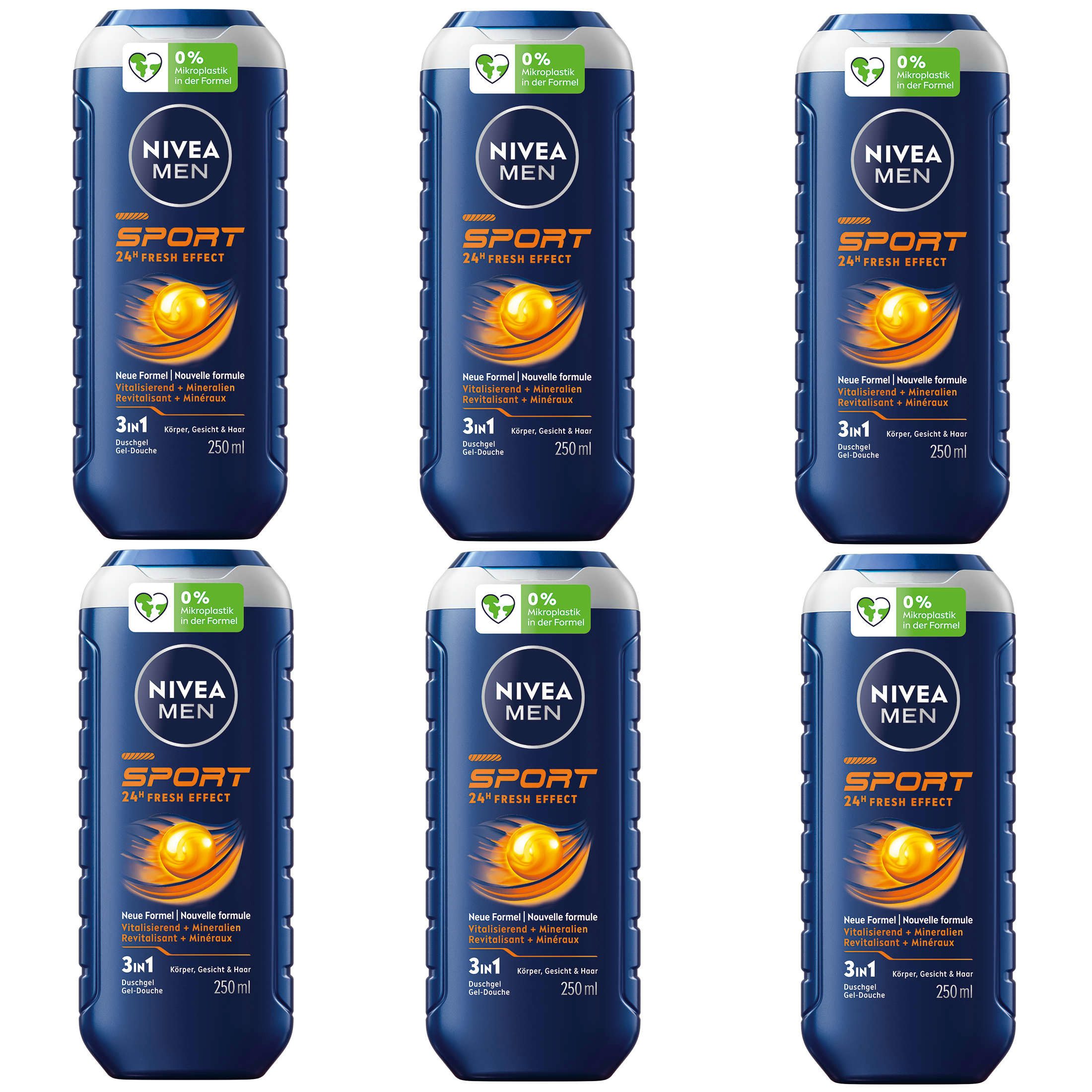 Duschgel 3in1 Sport 6 x 250 ml