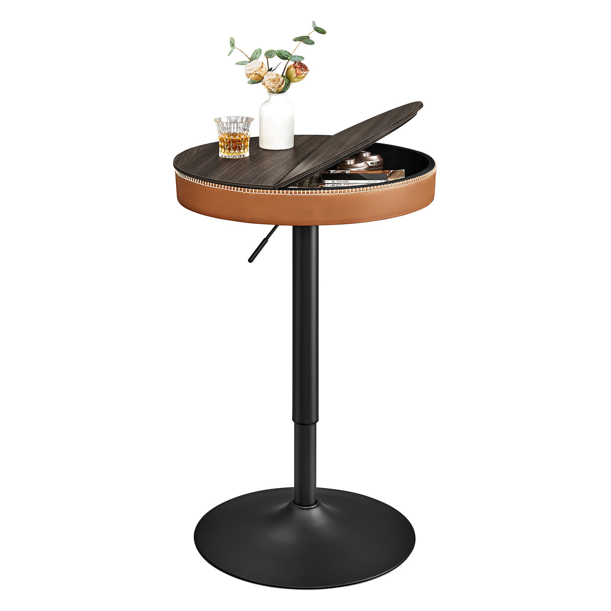 VASAGLE Bartisch, höhenverstellbar, kleiner Tisch mit Stauraum, Hausbar günstig online kaufen