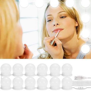 GelldG LED Spiegelleuchte Dimmbare kosmetische LED Spiegellampe für Badezimmer